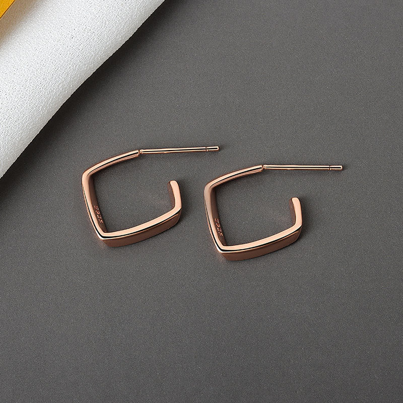 Boucles d'oreilles carrées tridimensionnelles de Style rétro pour femmes, haute sensibilité