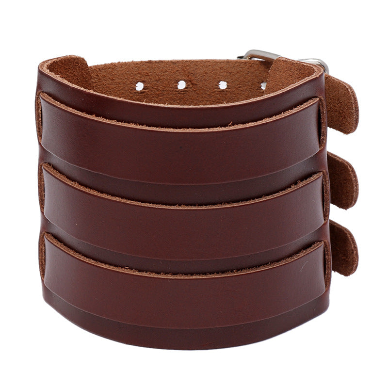 Herren Ornament Persönlichkeit Trend Retro Rinderleder Armbänder