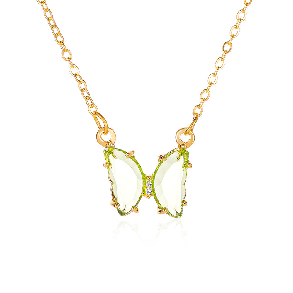 Crystal Butterfly Super Fairy Dream Transparent Necklaces