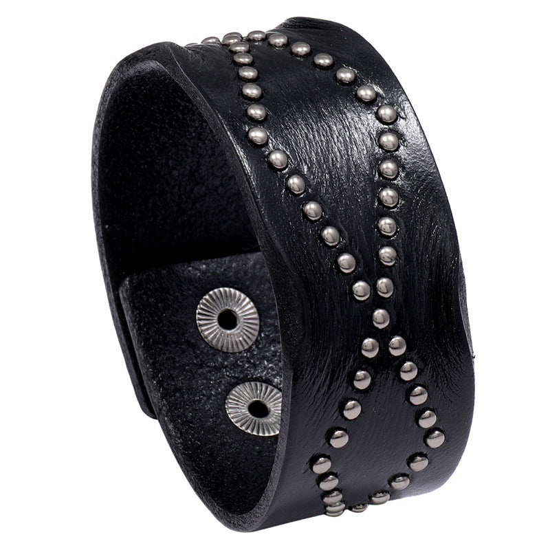 Accessories Personality Trend Punk Cattle Leather Bracelets