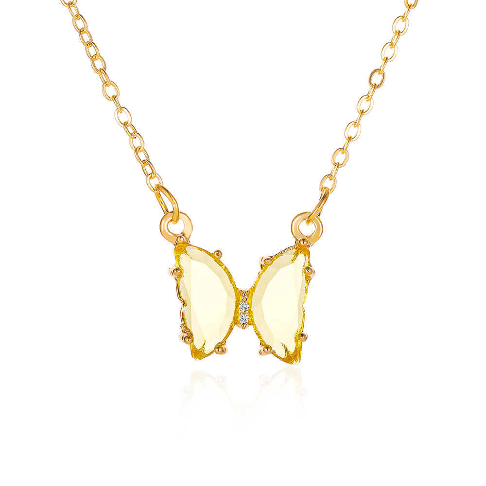 Crystal Butterfly Super Fairy Dream Transparent Necklaces