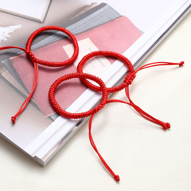 Bracelets à main avec nœud Dorje en corde rouge pour femmes et hommes