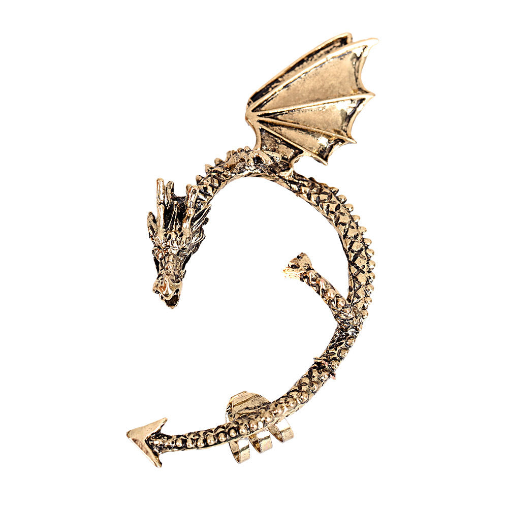 Style Fashion Fashionmonger Retro Dragon Pattern Ear Clip
