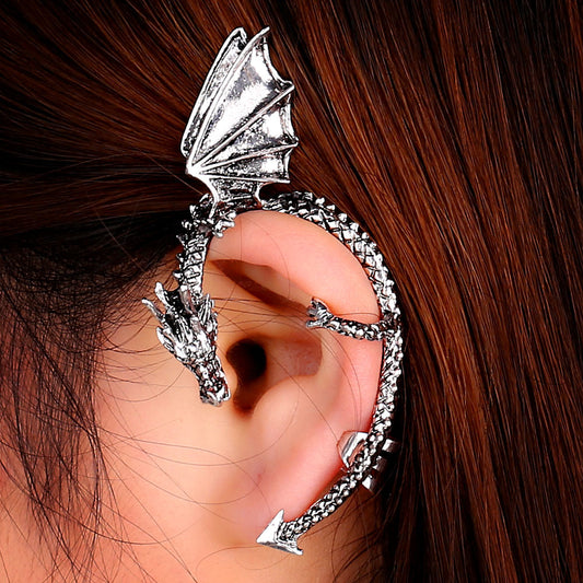 Style Fashion Fashionmonger Retro Dragon Pattern Ear Clip