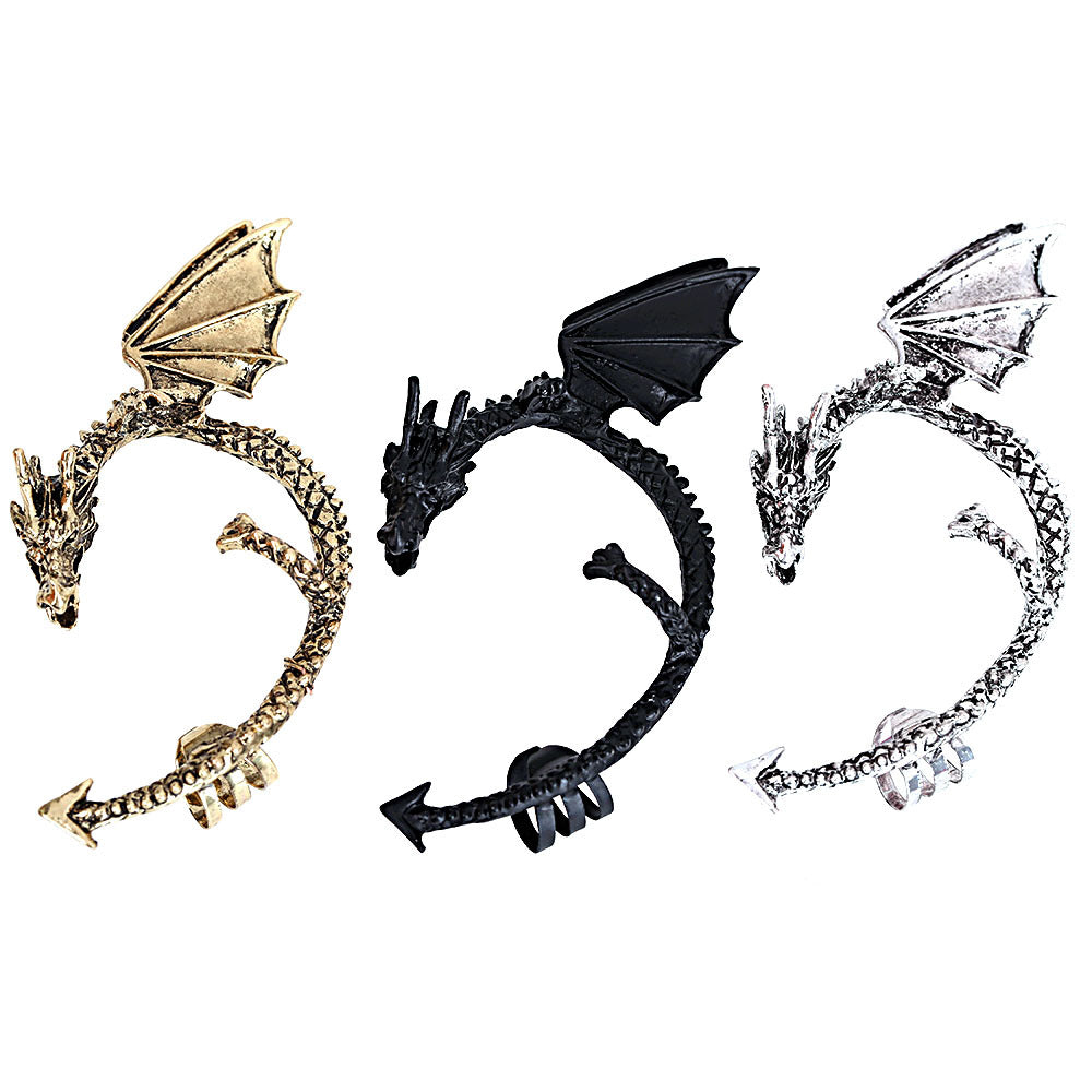Style Fashion Fashionmonger Retro Dragon Pattern Ear Clip