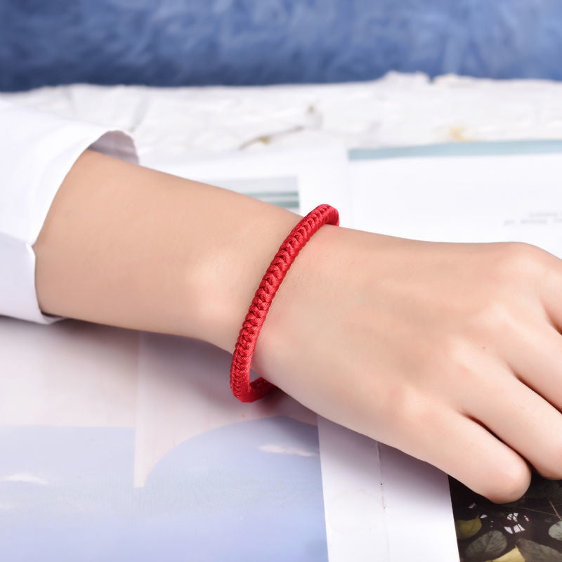 Bracelets à main avec nœud Dorje en corde rouge pour femmes et hommes