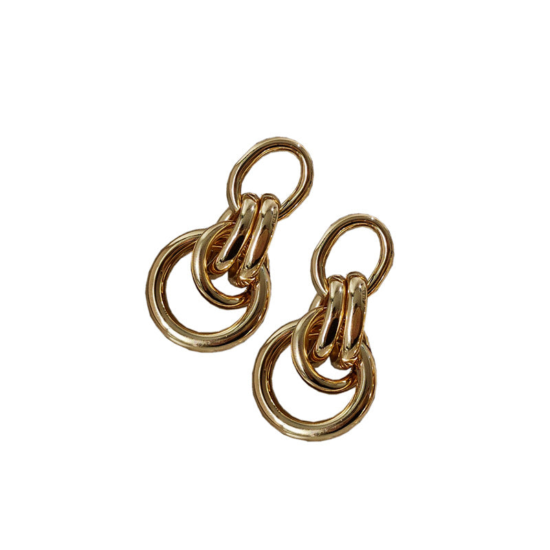 Bright Eyes Design Sier Needle Plated Bends Earrings