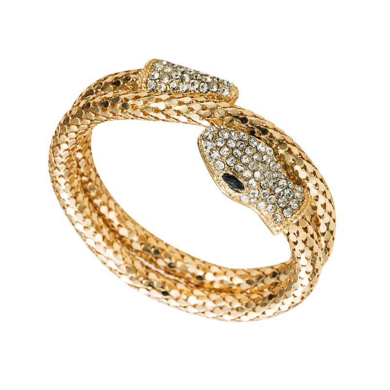 Women's & Men's Exaggerated Personalized Punk Snakelike Winding Alloy Bracelet