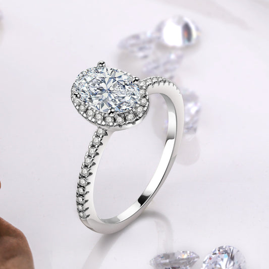 Bagues de proposition en Zircon incrusté de strass pour femmes