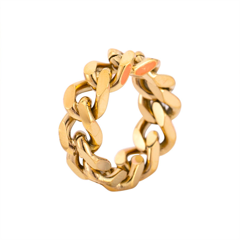 Metal Cold Style Punk Minimalist Creative Geometric Ring
