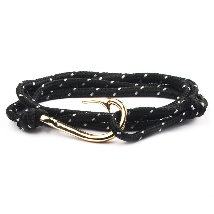 Vikings Style Navy Fishhook Anchor Chain Trendy Bracelet