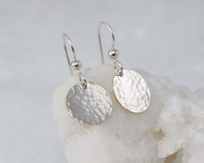 Women's Simple Metal Small Round Slice Temperament Earrings