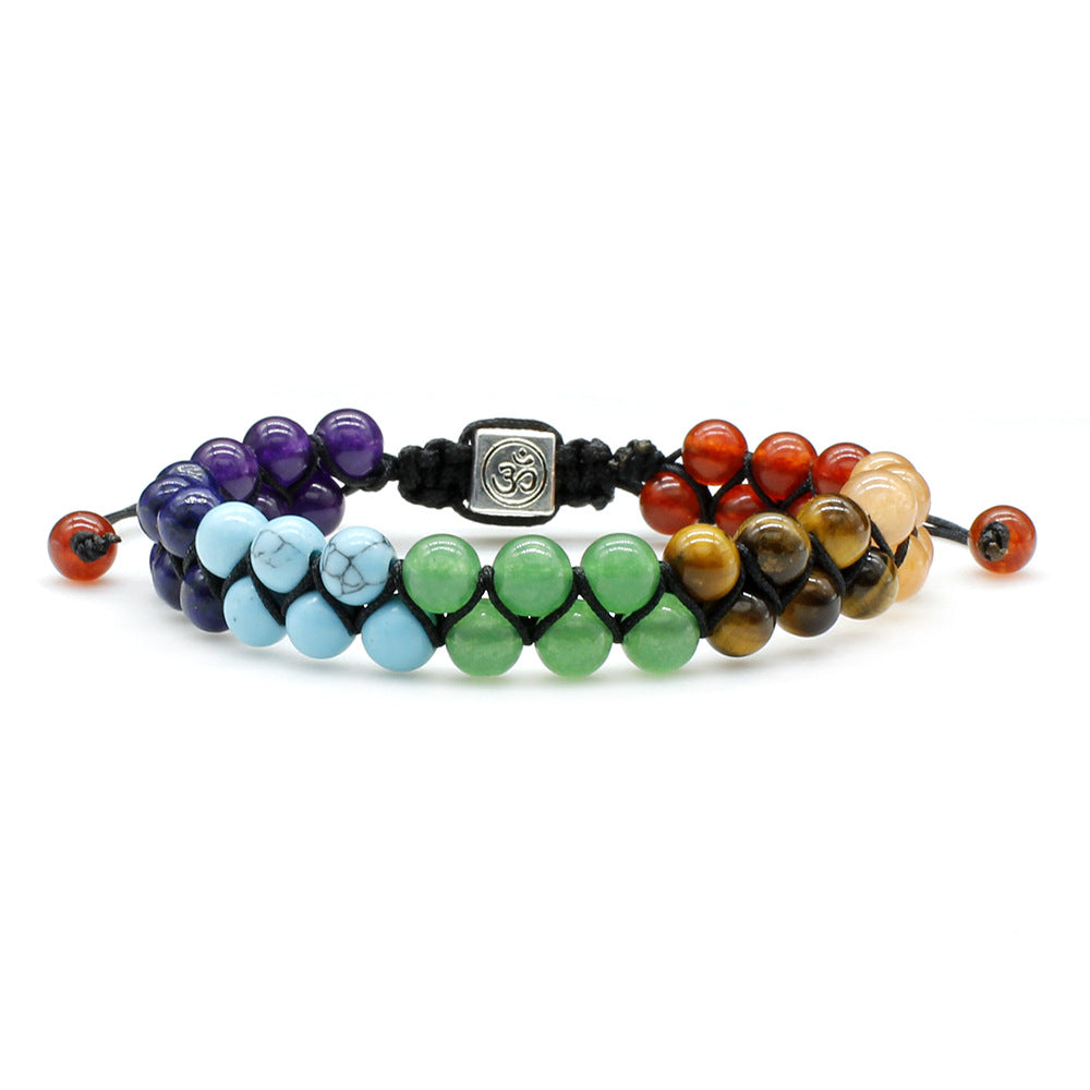 Tigereye Braided Rope Colorful Stone Beaded Bracelets