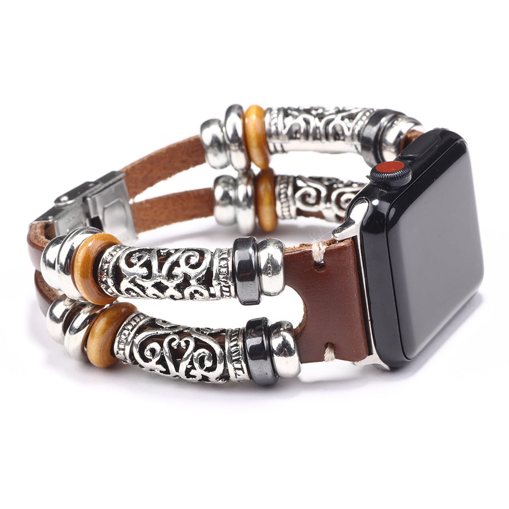 For Strap Leather Apple Watch Smart Bracelets