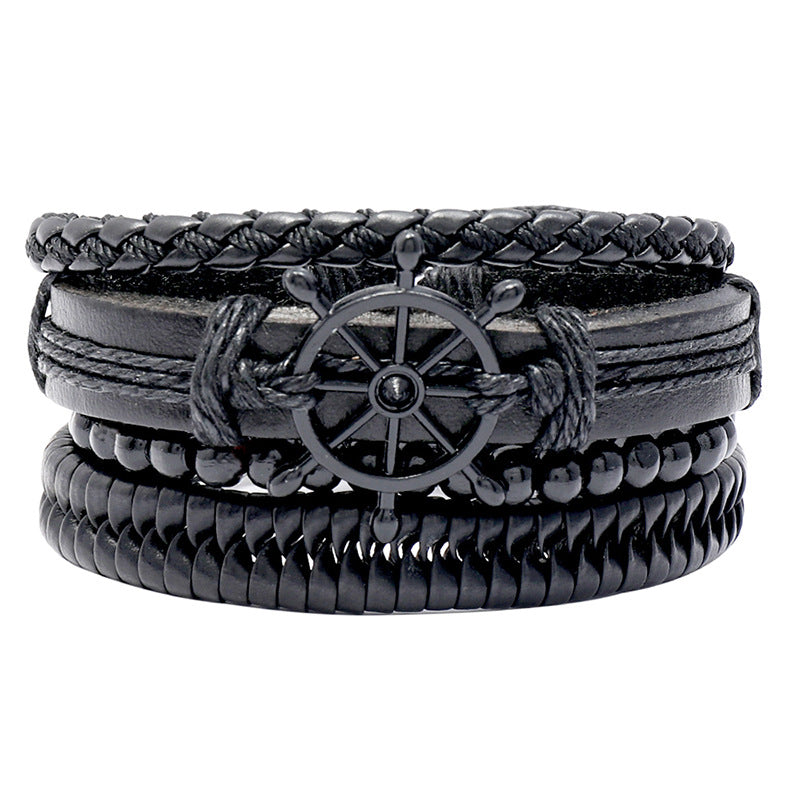 Creative Hand Weaving Black Rudder Cattle Bracelets