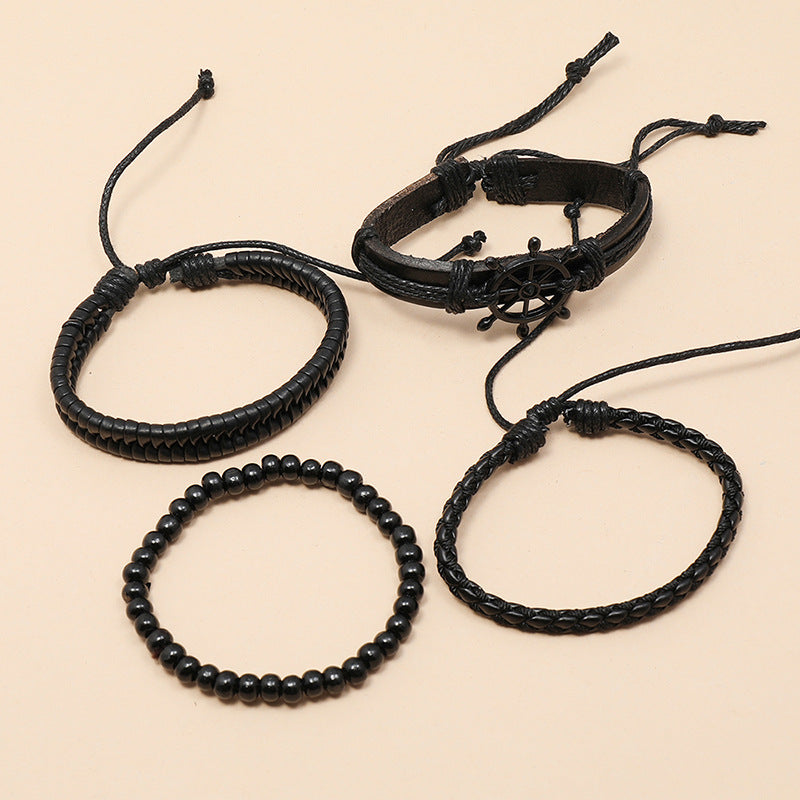 Creative Hand Weaving Black Rudder Cattle Bracelets