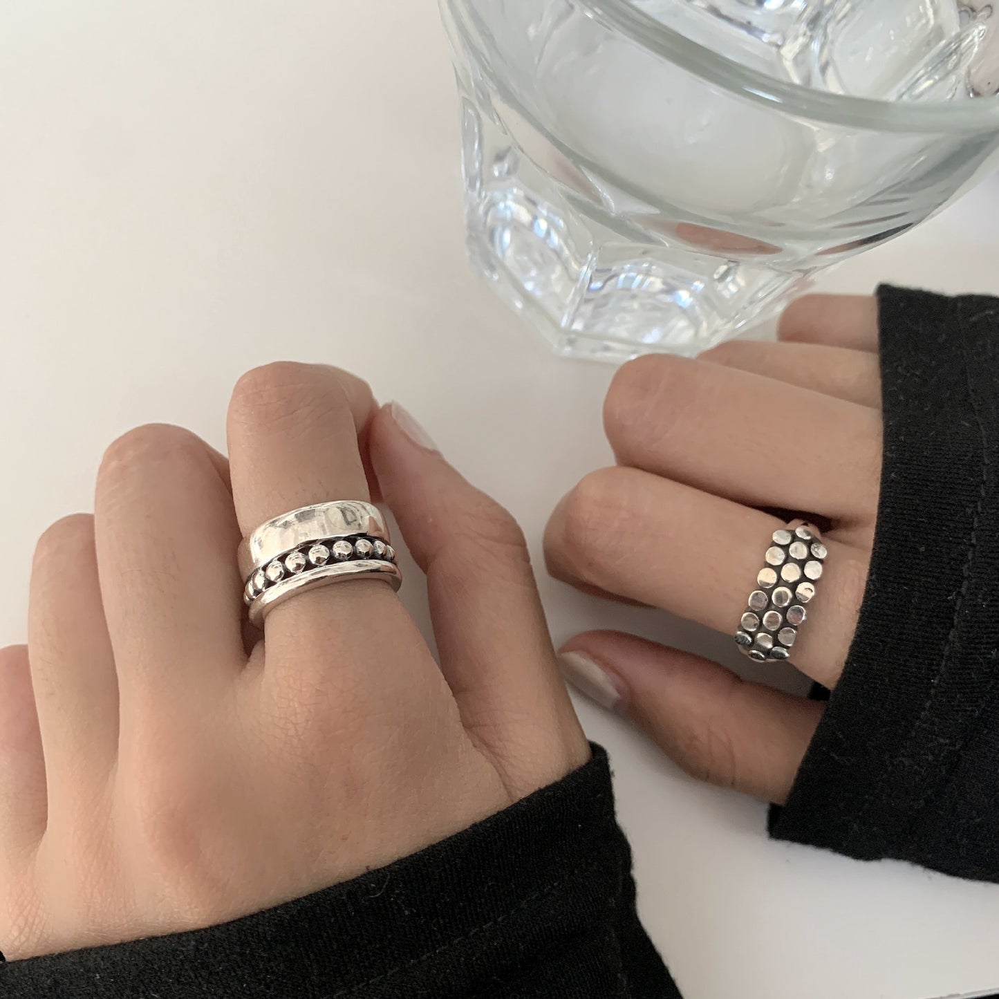 Bagues tendance pour femme avec index ouvert en argent sterling