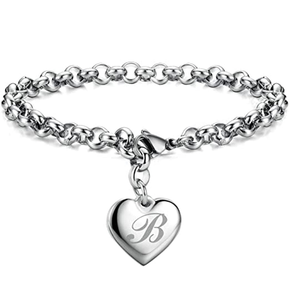 Letters Fashionable Lettering Titanium Steel Female Bracelets