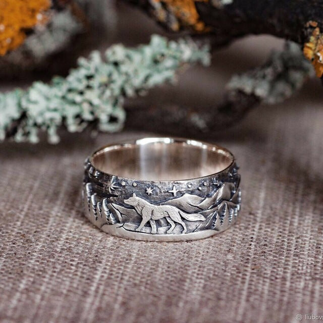 Women's & Men's Loyal Wolf Couple Retro Simple Fashion Ring