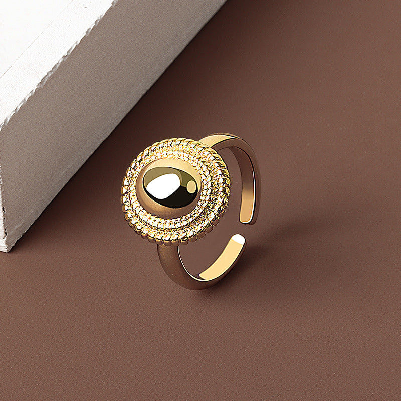 Gold Plated Twist Female Personality Chic Rings