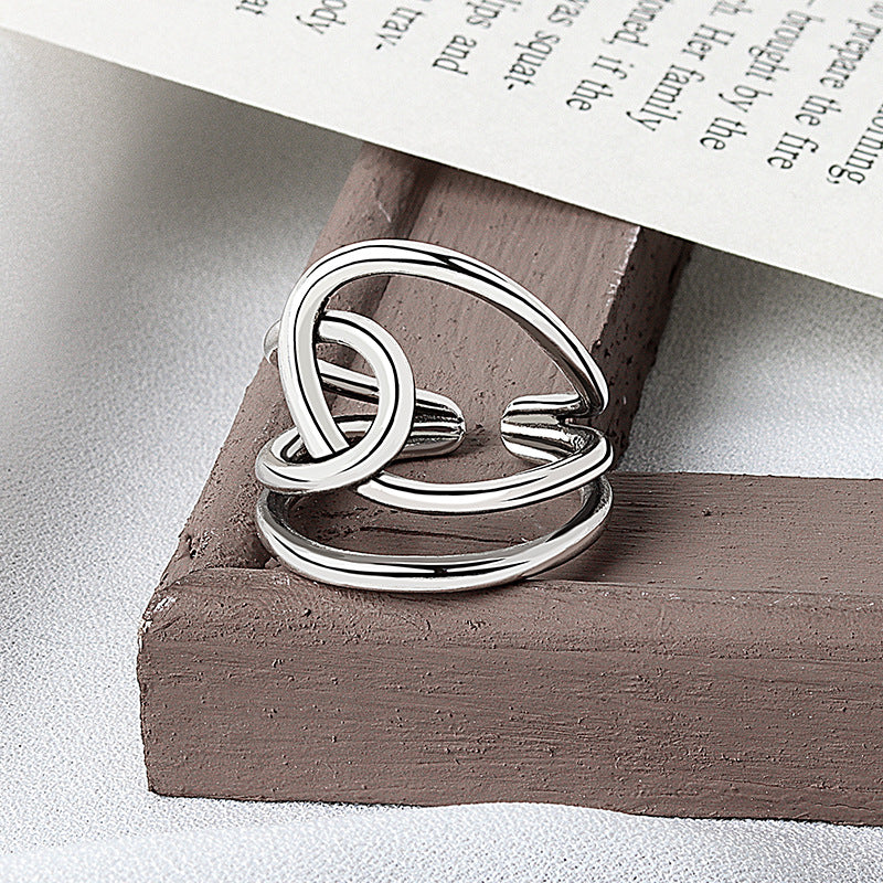 Double Retro Lines Knuckle Female Trendy Cold Rings – Nutricaodiaria