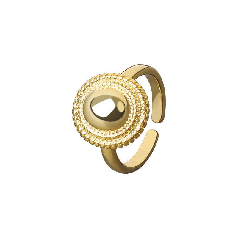 Gold Plated Twist Female Personality Chic Rings