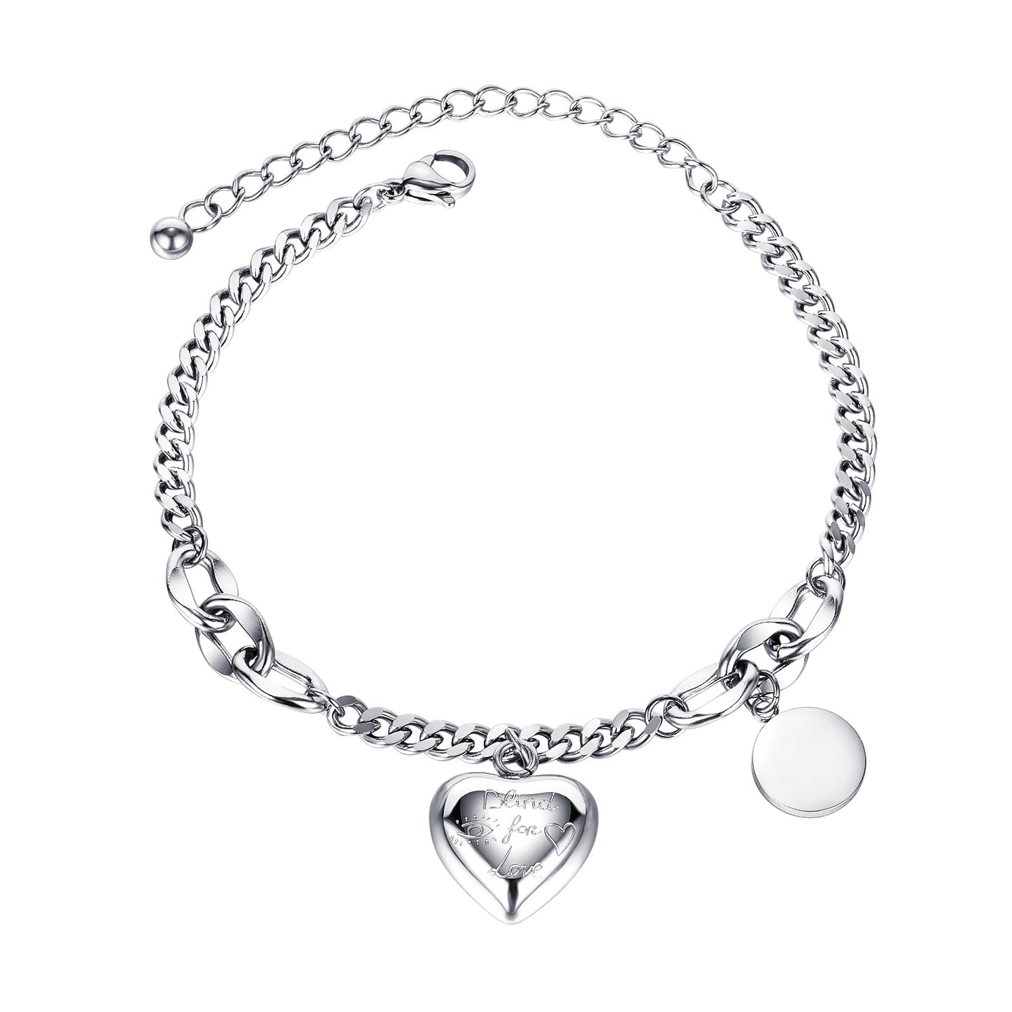 Beliebter Schmuck: Simple Love Runde Titanarmbänder