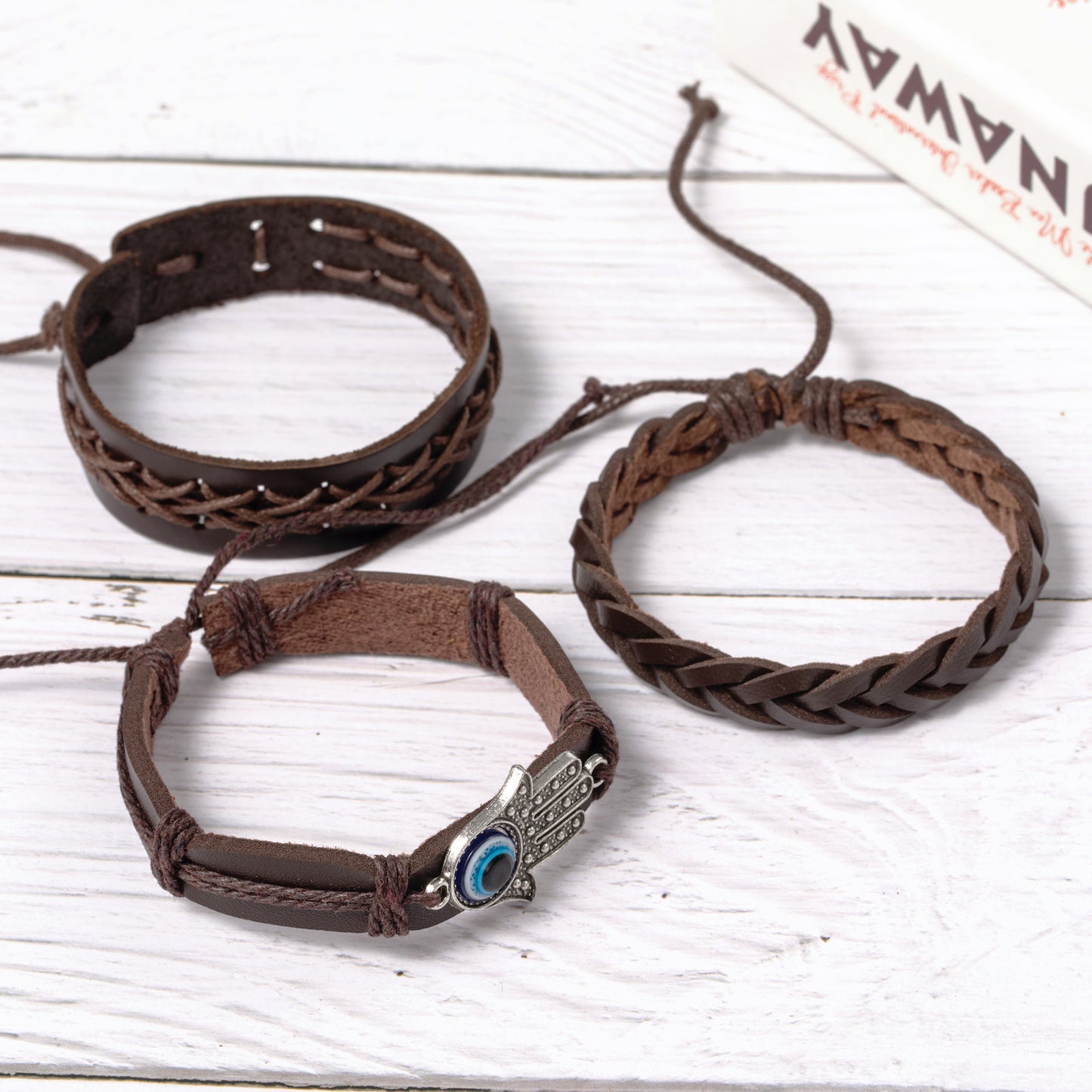 Blue Eye Palm Woven einfache Kombination personalisierte Armbänder