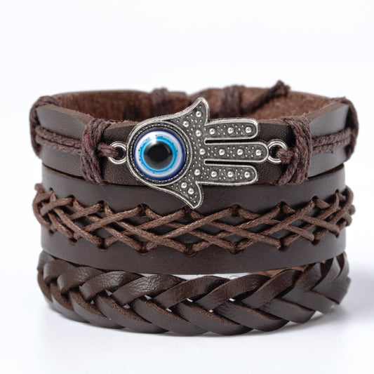 Blue Eye Palm Woven einfache Kombination personalisierte Armbänder