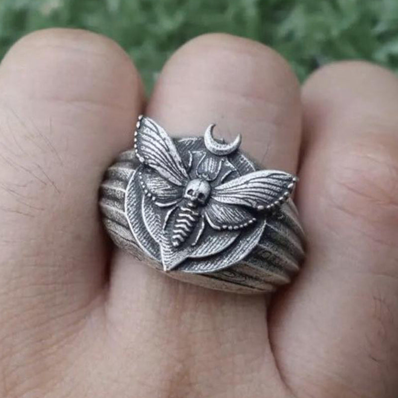 Innovative Skull Small Moth Popular Animal Rings