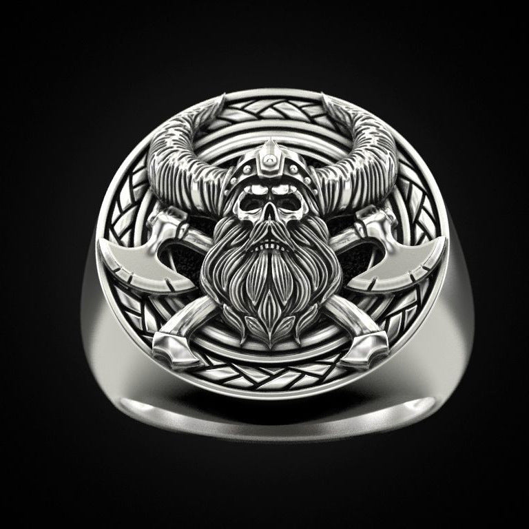 Men's Viking Skull Nordic Myth Retro Rings