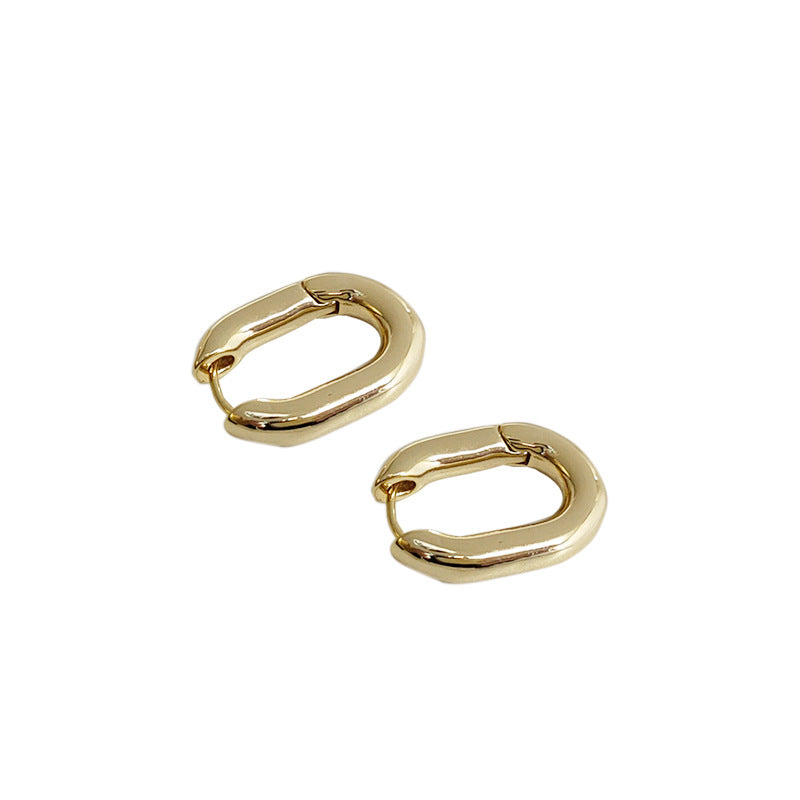 Metal Gold-plated Simple Medium Cold Style Earrings