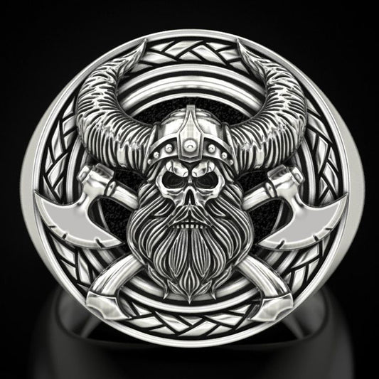 Men's Viking Skull Nordic Myth Retro Rings