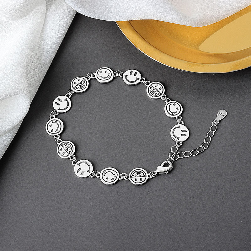 Fun Thai Sier Smiley Face Female Fashion Bracelets