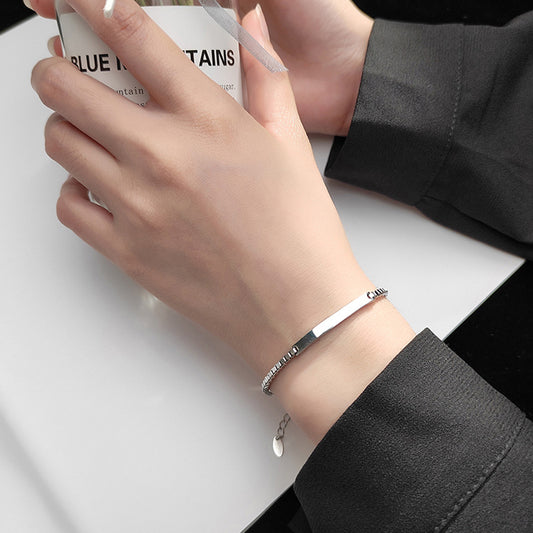 Personalisierte einfache Kette, trendige, coole Armbänder im koreanischen Stil