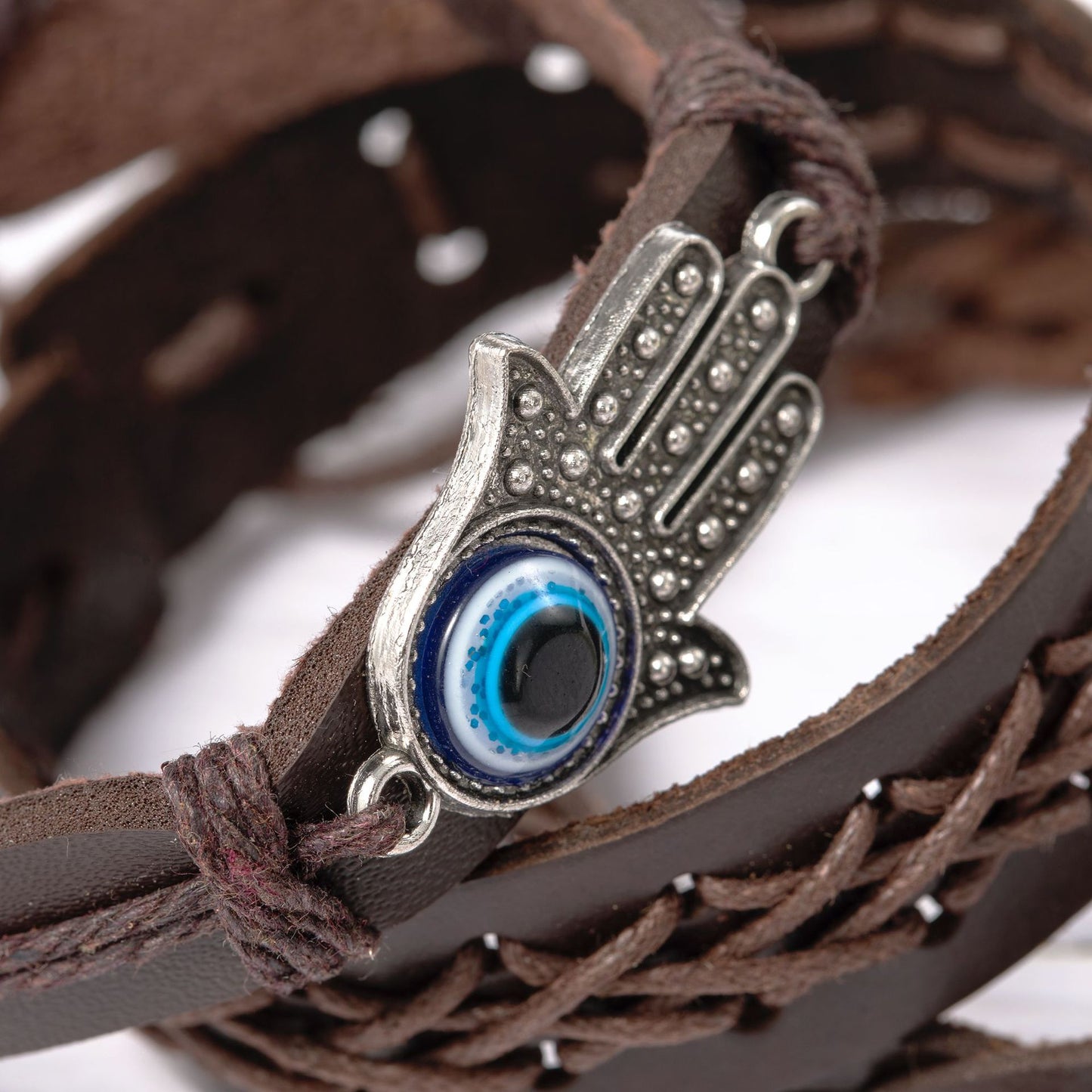 Blue Eye Palm Woven einfache Kombination personalisierte Armbänder