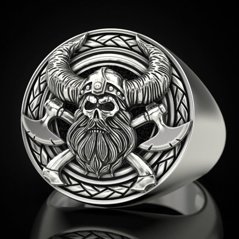 Men's Viking Skull Nordic Myth Retro Rings