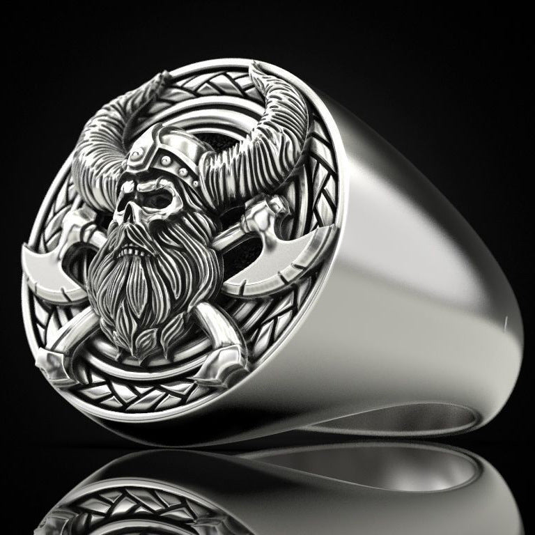 Men's Viking Skull Nordic Myth Retro Rings