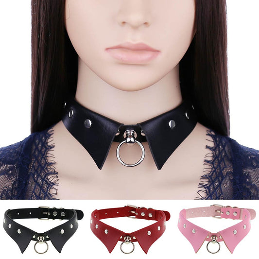 Persönlichkeit Punk Gothic Leder Kragen Stil Halsketten