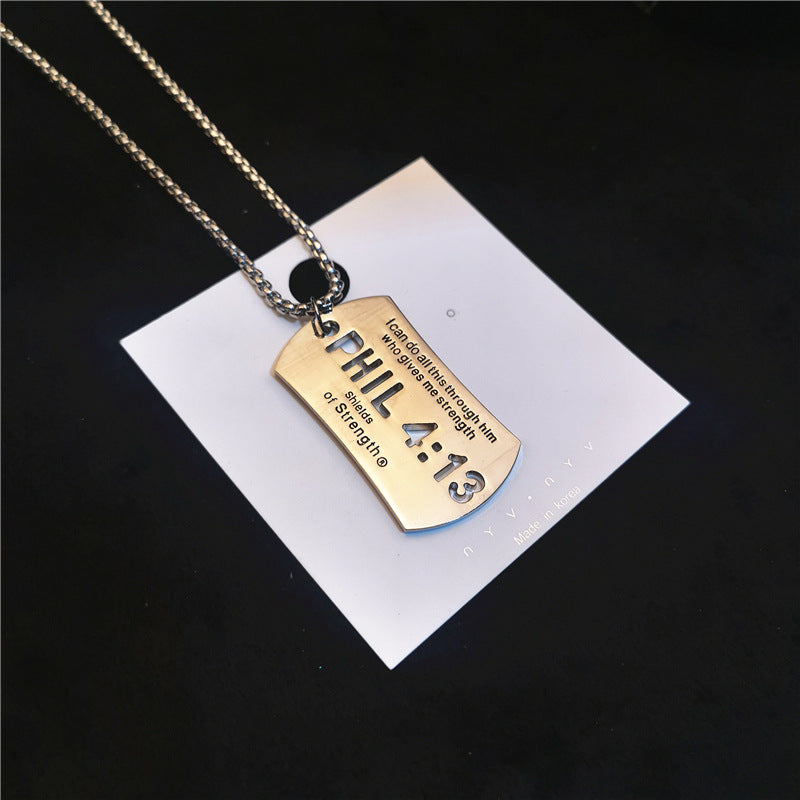 Men's Style Titanium Steel Fashionable Hip Hop Matching Clothes Trendy Necklaces