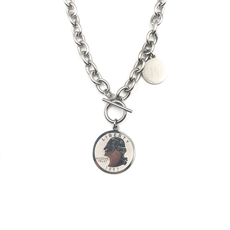 Accessoires pendentif coeur en métal exagéré colliers de mode féminine