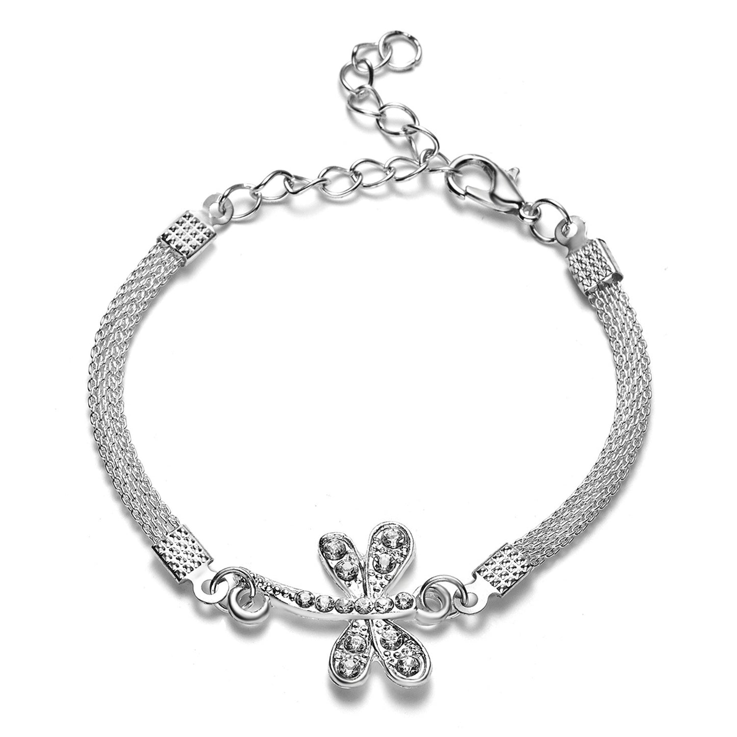 Word Infinity Silber vergoldete kreative Diamant-einfache Armbänder