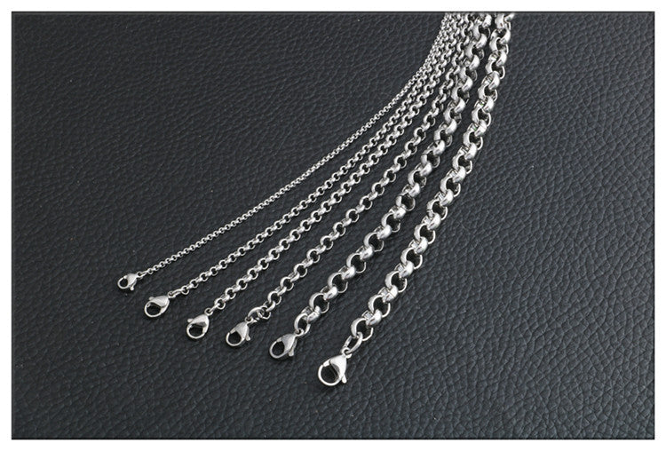 Women's & Men's Round Pearl Titanium Clavicle Long Sweater Rings