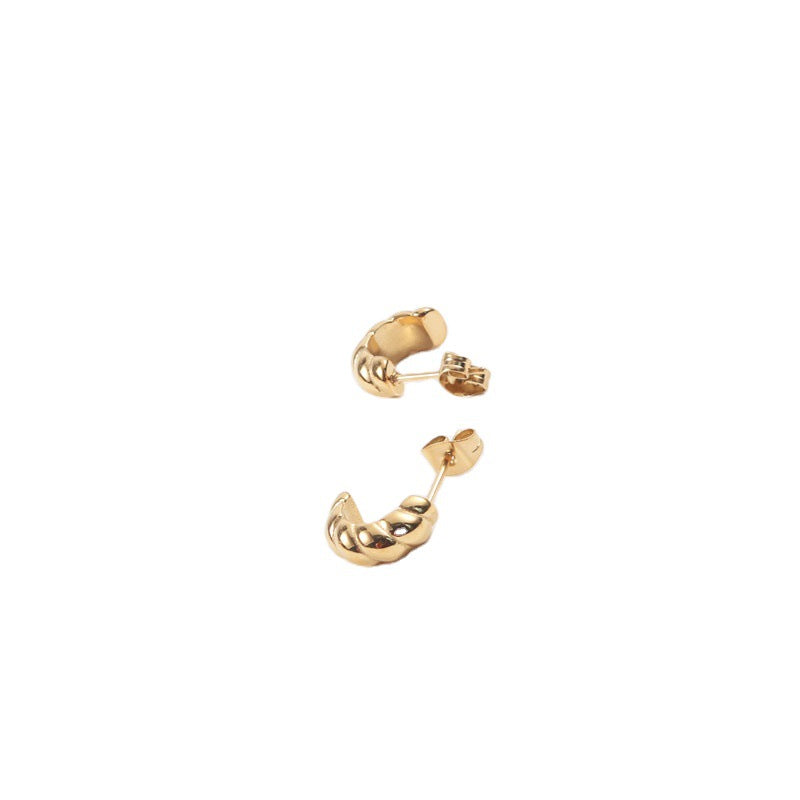 Small Twist Ear Clip Twisted Circle Design Classic Earrings