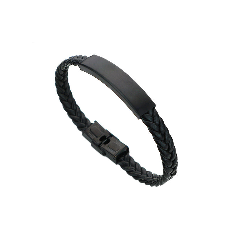 Women's & Men's & And Leather Steel Titanium Fashion Bracelets