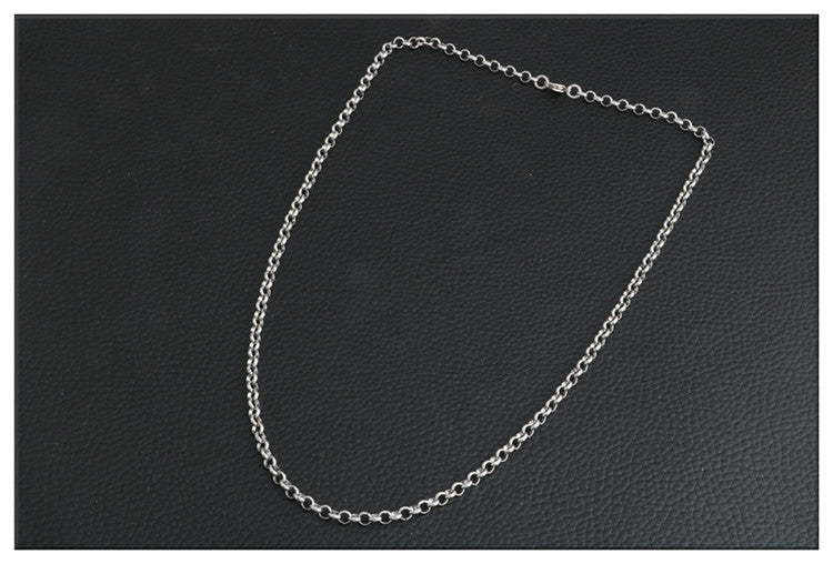 Women's & Men's Round Pearl Titanium Clavicle Long Sweater Rings