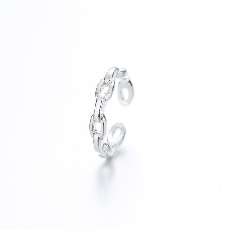 Earless Female Temperament Fashion Sense Glossy Twist Rhinestone Geometric Ear Clip