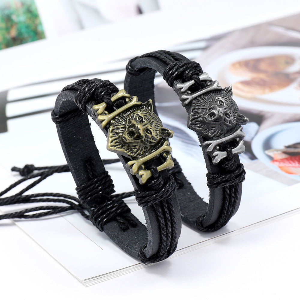 Ornament Vintage Weave Leather Wrist String Bracelets