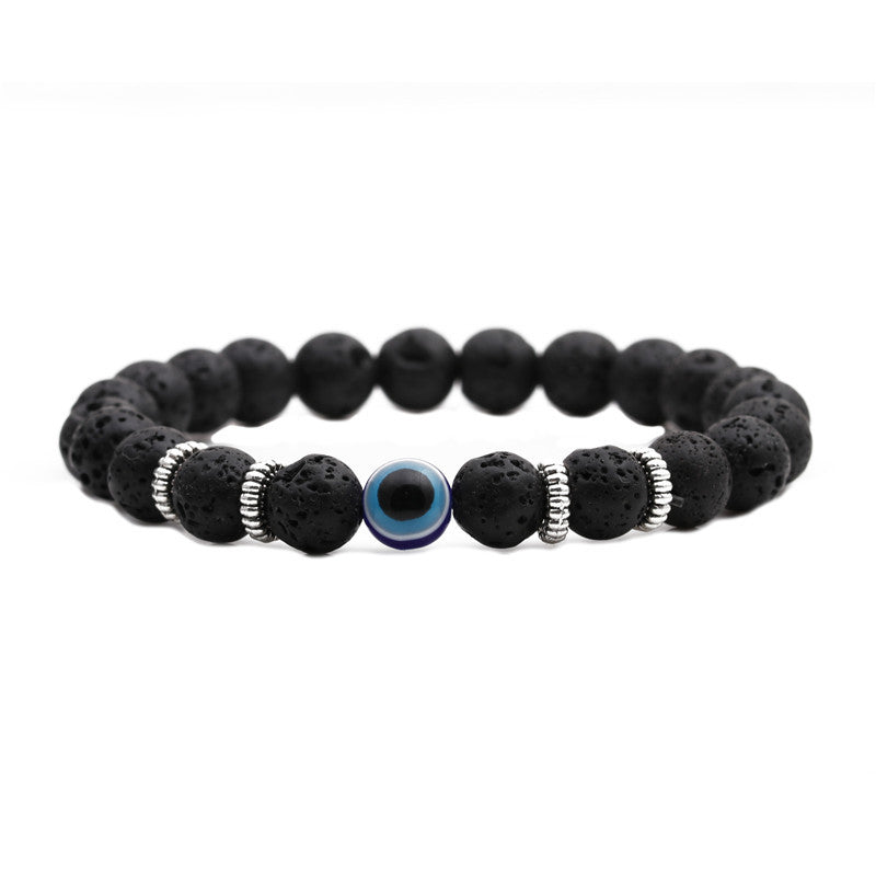 Tiger Eye Frosted Volcanic Rock Devil's Bracelets