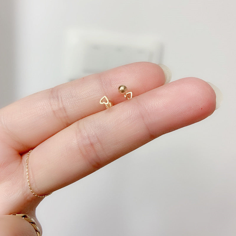 Little Nail Screw Tightening Buckle Ear Bone Cartilage Compact Rings